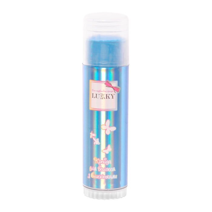 Крейда для волосся з блискітками для дітей,  марки «Lukky». Колір синій - Зображення 2