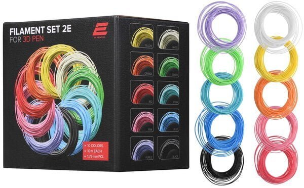 43_600 Набір ниток 2E для 3D ручки 1.75 мм PCL (10 кол*10м) - Зображення 1