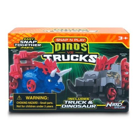 Ігровий набір - машинка та динозавр Тriceratops blue