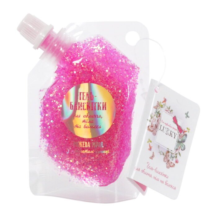 lkk116294-1 Дитячі гель-блискітки для тіла, волосся, обличчя, марки «Lukky». Колір рожевий - Зображення 1