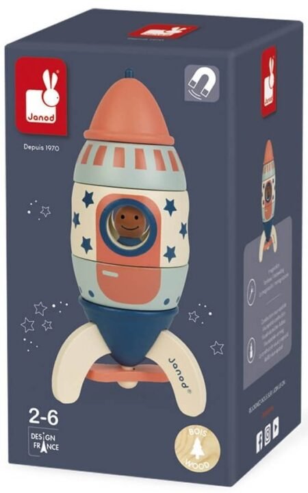 Конструктор магнітний Janod Ракета 16 см J05222 - Зображення 2