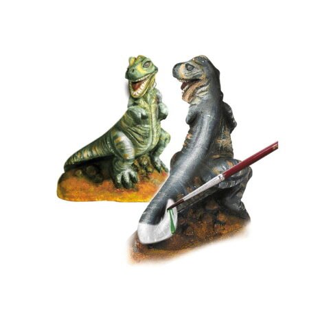 Набір для створення гіпсової фігурки - T-REX (гіпс, формочка, фарби, пензлик) - Зображення 2