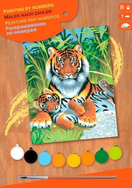 Набір для творчості Sequin Art PAINTING BY NUMBERS JUNIOR Тигри SA0029
