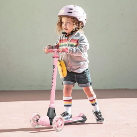 Самокат Yvolution YGlider KIWI Рожевий