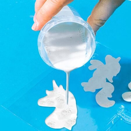 Набор для создания гипсовой фигурки - СЛЕПИ И РАСКРАСЬ - ЕДИНОРОГИ (гипс, формочки, краски, кисть, блестки) - Зображення 2