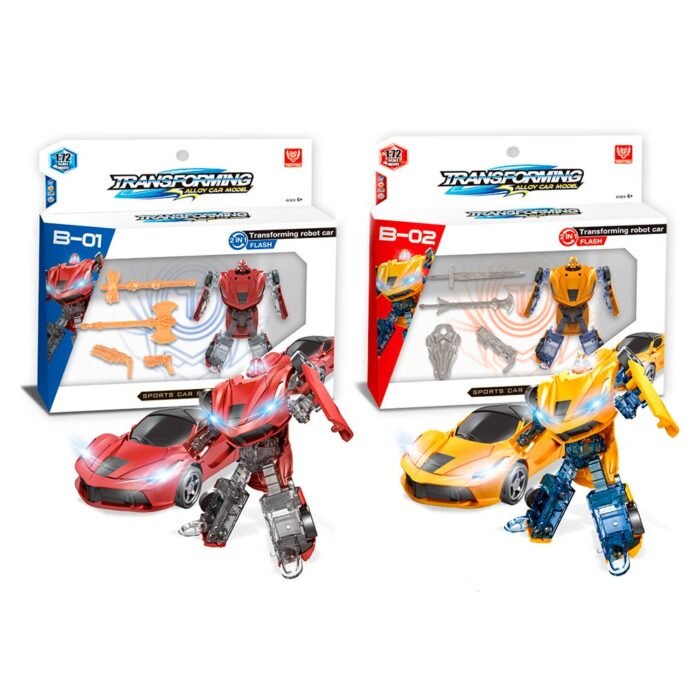 Іграшка-трансформер машинка іграшкова з аксесуарами *Transforming alloy car model*, в асортименті,  арт.BB990-A16 - Зображення 1