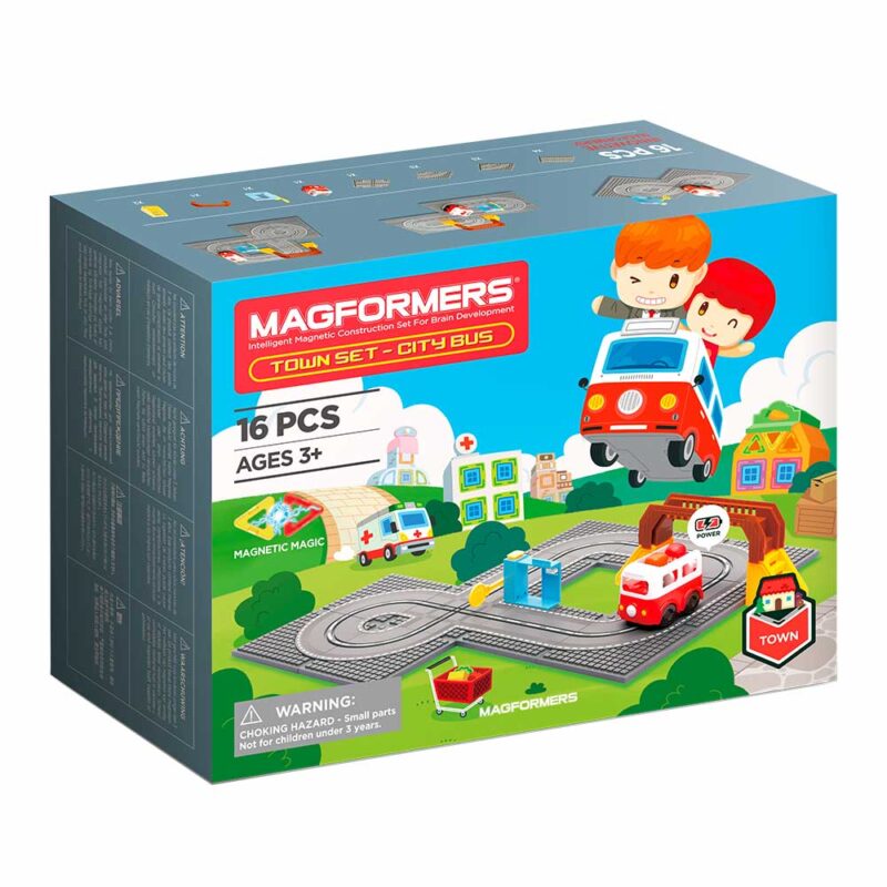Magformers. Магнітний конструктор «Міський автобус», 16 ел.