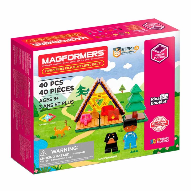 Magformers. Магнітний конструктор «Пригоди у кемпінгу», 40  ел.