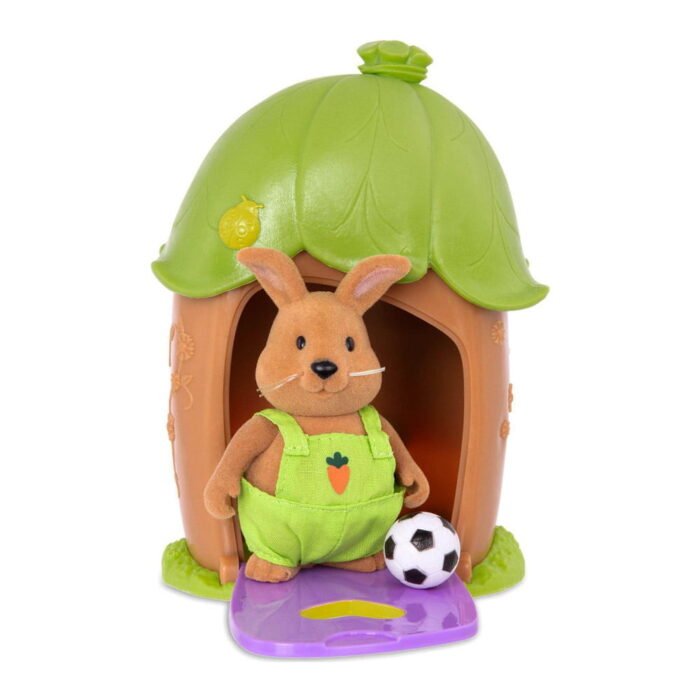 Ігровий набір Li'l Woodzeez Будиночок c сюрпризом (зелений дах, 1 фігурка кролика, 1 аксесуар) - Зображення 2