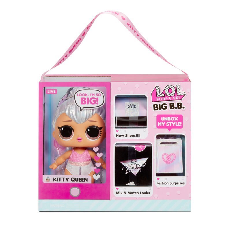 Игровой набор с мега-куклой L.O.L. SURPRISE! серии *Big B.B.Doll* –  КОРОЛЕВА КИТТИ