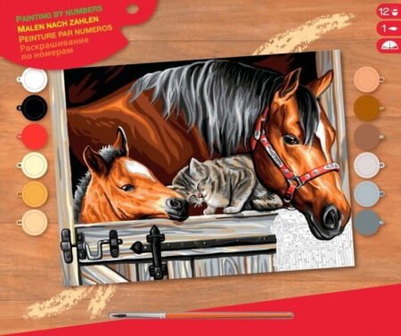 Набір для творчості Sequin Art PAINTING BY NUMBERS SENIOR Тріо у стайні SA1523