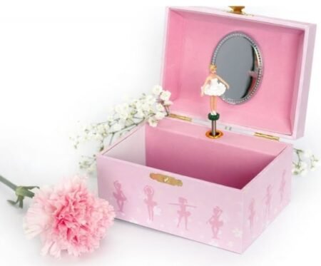 Trousselier Музична люмінесцентна шкатулка-куб Балерина, з дизайном Пуанти, рожева - Зображення 3