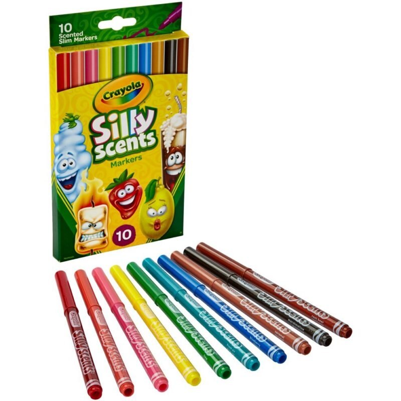Silly Scents Набір фломастерів, тонка лінія (washable) з ароматом, 10 шт