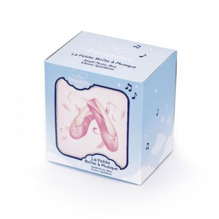 Музична скринька-куб Туфелька Балерини, рожевий колір, фігурка Балерина