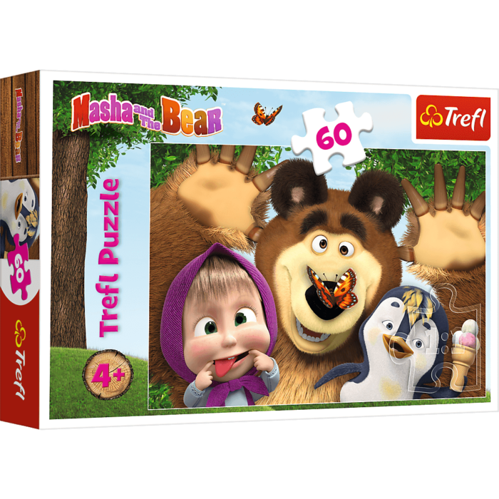 Пазли - (60 елм.)  - Щастливий день Маши / Маша та Ведмідь / Trefl - Зображення 1