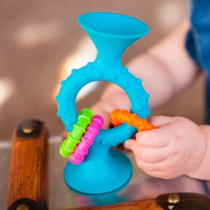 Прорізувач-брязкальце на присосках Fat Brain Toys pipSquigz Loops бірюзовий  (F166ML) - Зображення 2