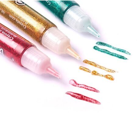 Декоративний липкий 3д маркер з блискитками (washable), 9 шт - Зображення 2