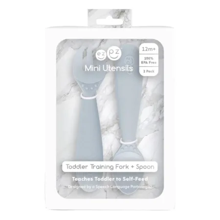 Набір столових приладів (ложка та віделка) сірий (УКТ ЗЕД 3923900000)