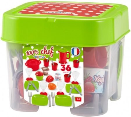 ECOIFFIER Ігровий набір посуду, 36 akc.