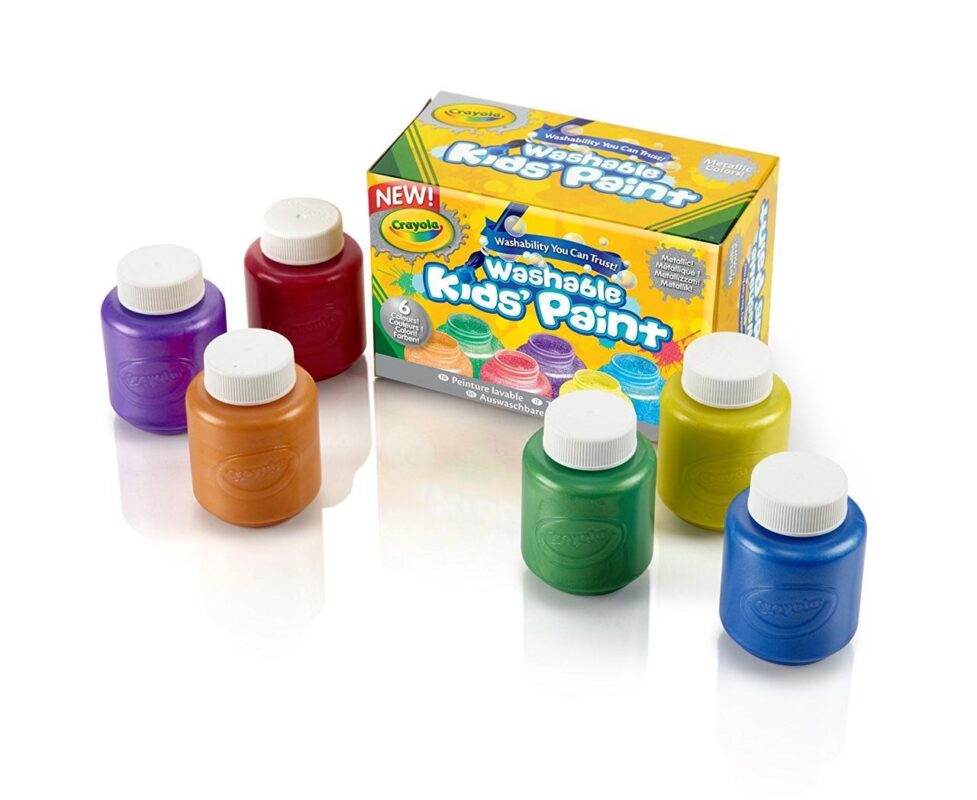 Дитячі фарби для малювання  Crayola: Metallic Washable 6 кольорів