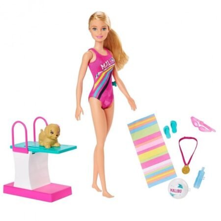 Barbie Zestaw Lalka plywaczka z pieskiem - Зображення 2