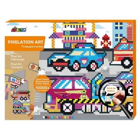 Набір для творчості, картина за номерами, арт-пікселі *Транспорт*, 10000 елементів