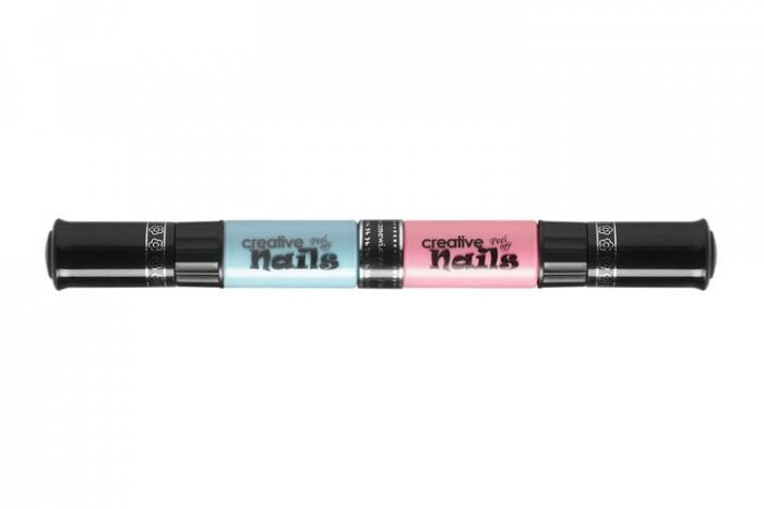 Лак для нігтів дитячий Creative Nails на водній основі в асортименті (блакитний+рожевий) - Зображення 1