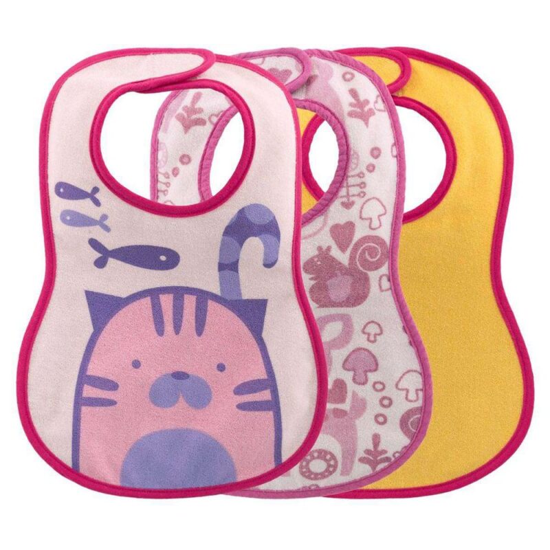 Слинявчик  *WEANING BIB* від 6 місяців (дівчинка) , 3 шт.