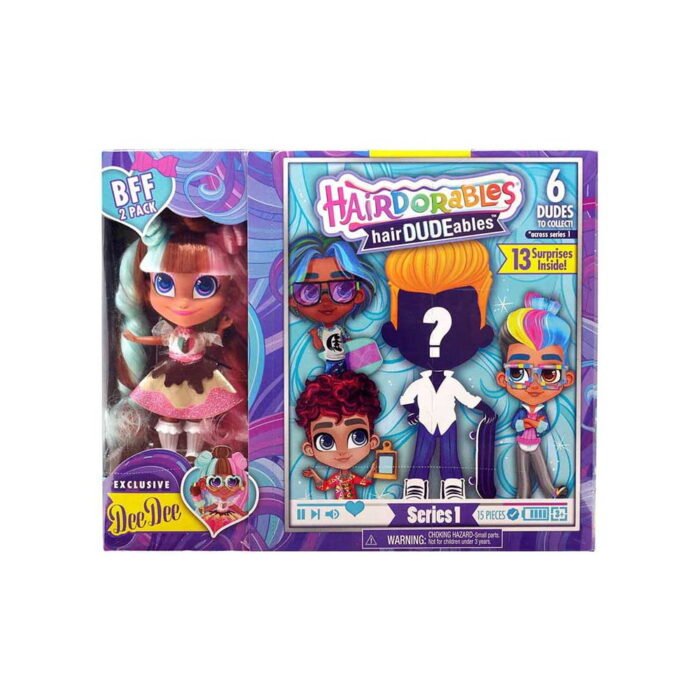 318988-1000x1000-f Іграшковий набір 2 ляльки арт. 23700, Hairdorables BFF з аксес.,6 в асорт., у кор. 21*30*8 cм - Зображення 1