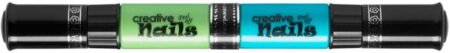 Лак для нігтів дитячий Creative Nails на водній основі в асортименті (зелений+темно-блакитний)