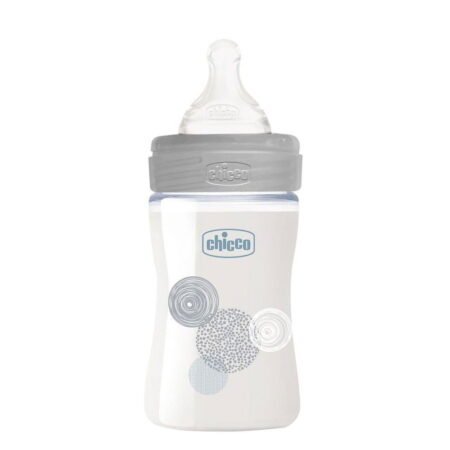 Пляшка скляна Well-Being 150мл соска силіконова повільний потік від 0 місяців, 1шт. (нейтральна) - Зображення 3