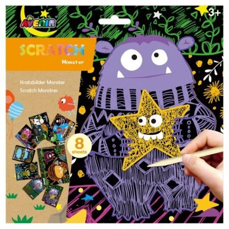 Набір для творчості, скретч-арт *Монстр*, 8 розмальовок