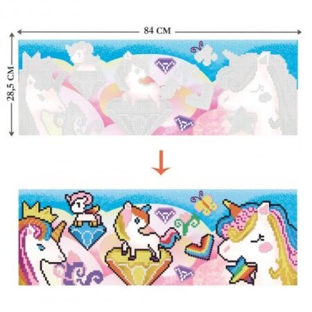 Набір для творчості, картина за номерами, арт-пікселі *Єдиноріг*, 10000 елементів - Зображення 2