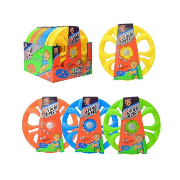 Фрісбі арт. YG48J, 4 кольори, світло, 12 шт у дисплеї - Зображення 1
