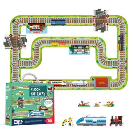 2041010 Підлоговий пазл-гігант *Залізниця*, 32 елемента