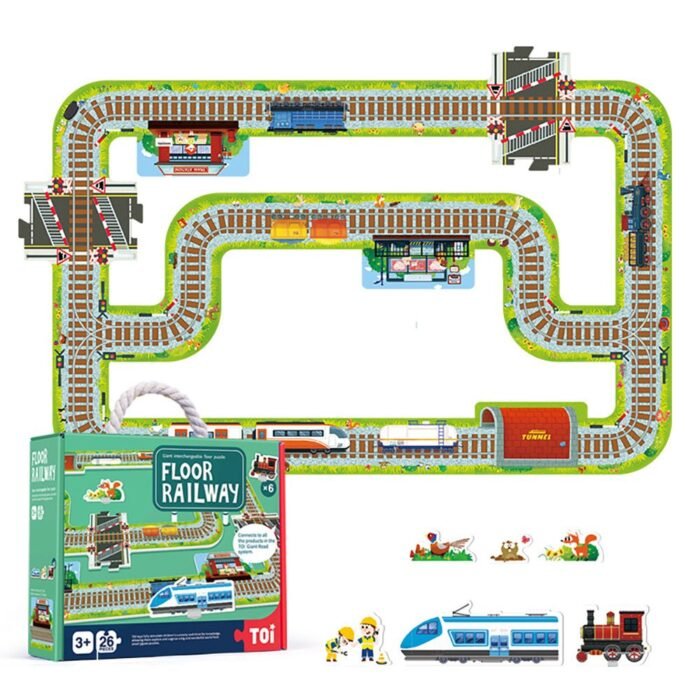 3459543995_w640_h640_3459543995 2041010 Підлоговий пазл-гігант *Залізниця*, 32 елемента - Зображення 1