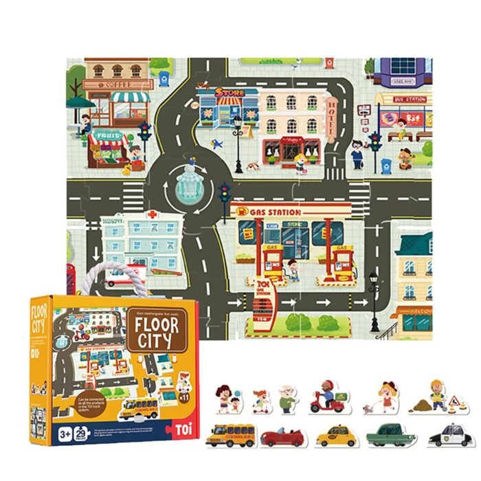 2041011 Підлоговий пазл-гігант *Місто*, 40 елементів - Зображення 1