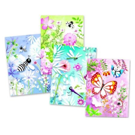 Набір для творчості з різними аксесуарами і пристосуваннями арт. DJ09503  DJECO Художній комплект малювання блискітками Блискучі метелики - Зображення 2