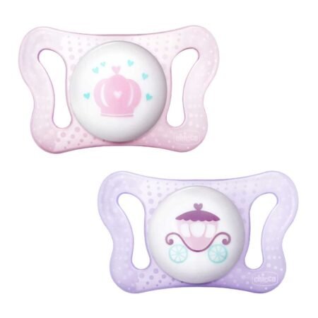 Пустушка Physio Micro силіконова від 0 до 2 місяців 2шт. (дівчинка) з футляром