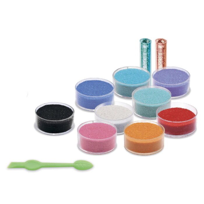 DJECO Художній комплект малювання кольоровим піском і блискітками *Райдужні рибки*,DJ08661 - Зображення 3