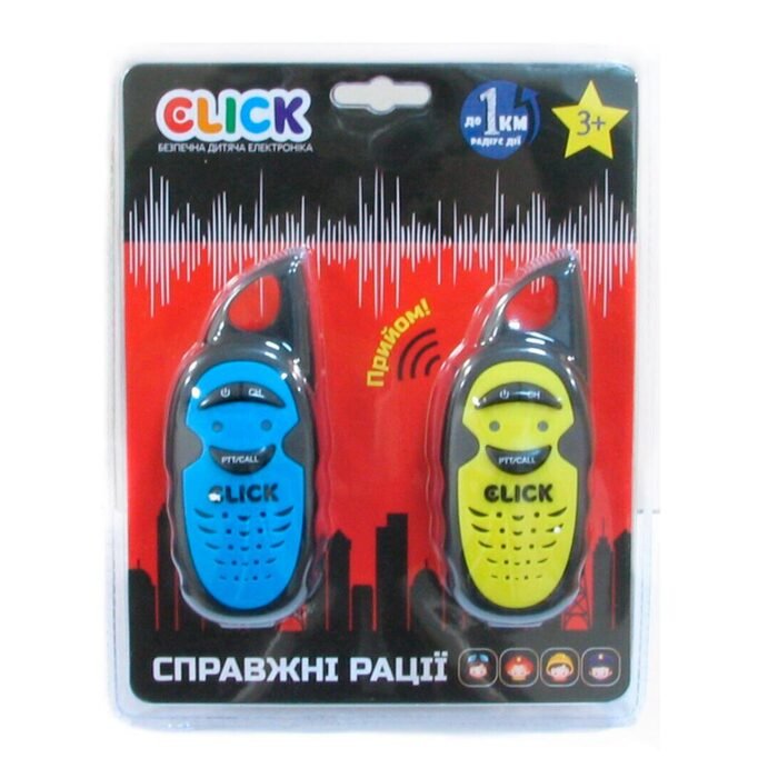 557937_3 Рації дитячі комплект 2шт *Справжні рації* 0.5 Вт (жовтий та блакитний) - Зображення 1