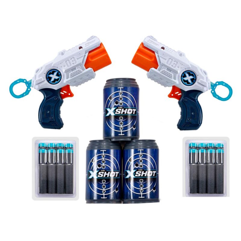 X-Shot Набір швидкострільних бластерів EXCEL MK 3 Double Pack (2 види зброї, 3 банки, 16 патронів), арт. 36432Z