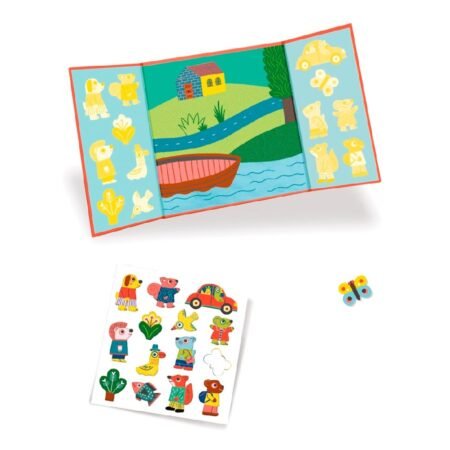 DJECO Набір для творчості з наліпками, що переміщуються *Тварини*, DJ09071 - Зображення 2