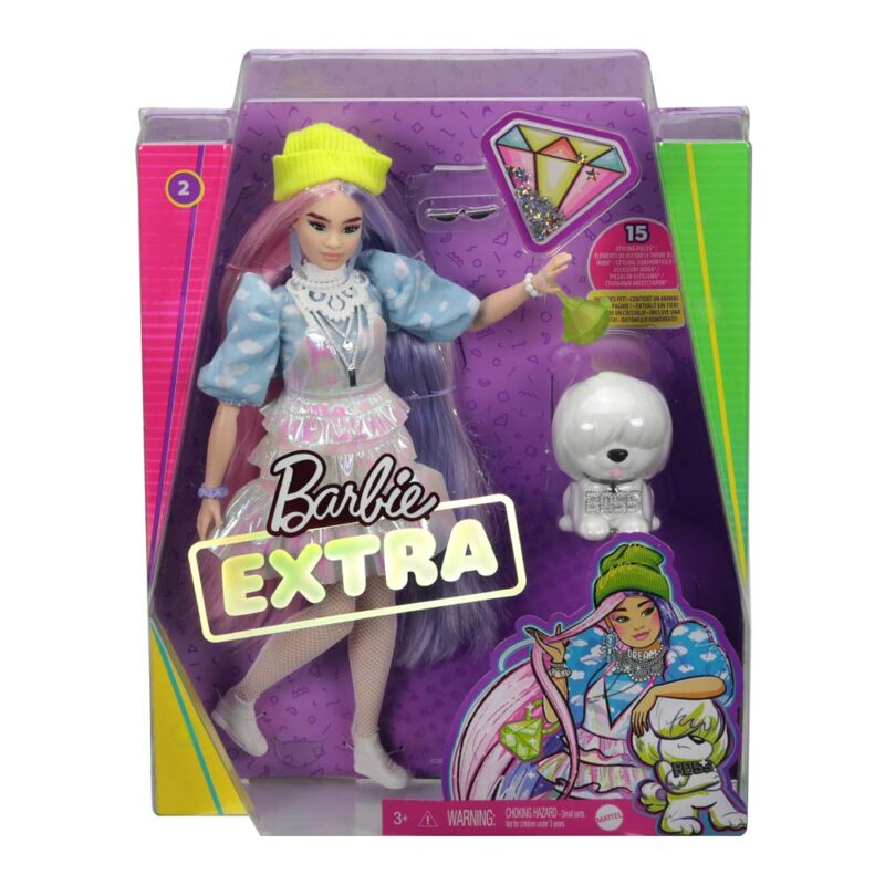 Лялька Barbie *Екстра* у cалатовій шапочці