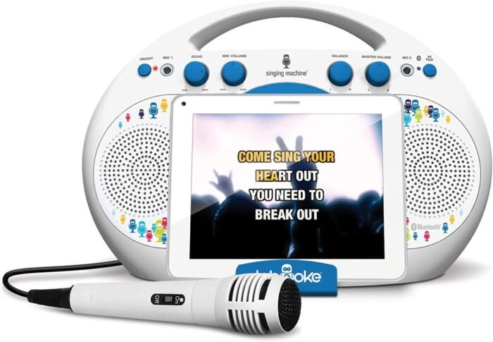 Singing Machine ISM398BT Karaoke System Home,White - Зображення 3