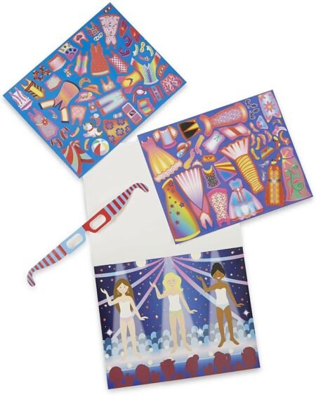 Багаторазові 3-D наліпки з окулярами *Мода* Melissa&Doug (MD9374) - Зображення 3