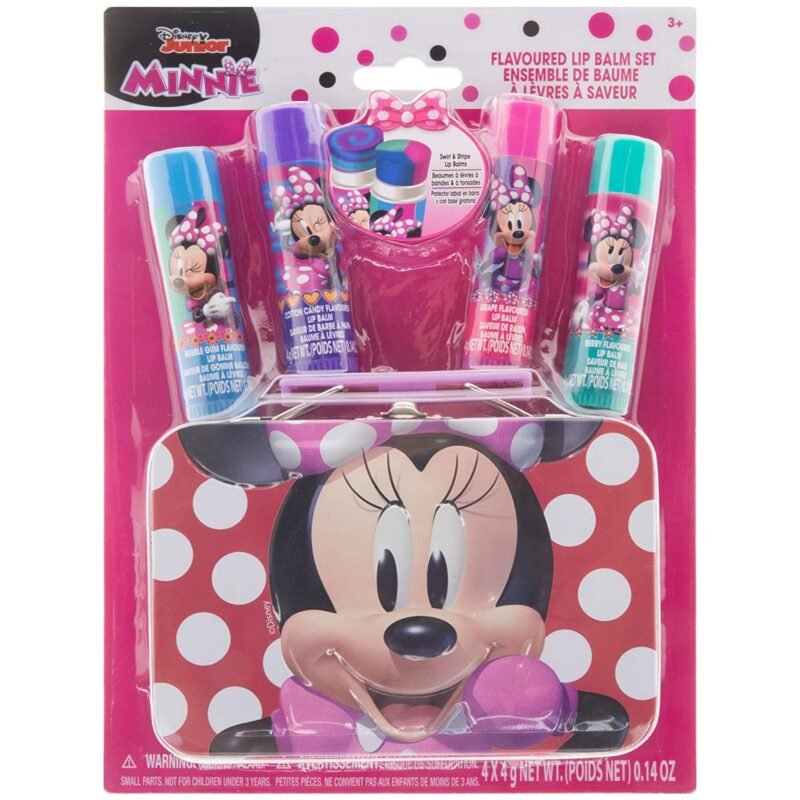 Minnie 4pk Lip Balm with Tin on Card