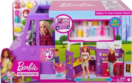 Barbie food truck + doll family