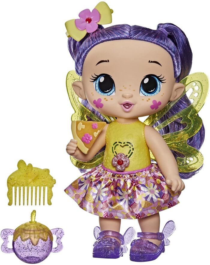 Baby Alive Glo Pixies Doll, Siena Sparkle, Interactive 10.5-inch Pixie Doll Toy for Kids 3 and Up, 20 Sounds, Glows with Pretend Feeding - Зображення 2