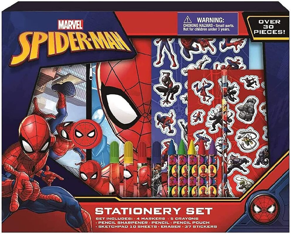Spiderman Over 30pc Stationery Set in Box